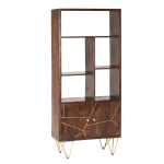 Dark Gold Large Bookcase 2 Door