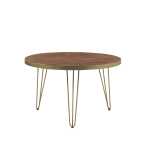 Dark Gold Round Dining Table