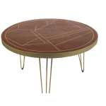 Dark Gold Round Dining Table