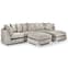 Burton Velvet Scatterback U Shape Corner Sofa In Truffle