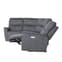 Carly Electric Recliner Chenille Fabric Corner Sofa In Charcoal