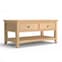 Carnial Wooden Coffee Table In Blond Solid Oak With 2 Drawers