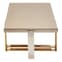 Cervantes Frosted Glass Top Coffee Table With Gold Metal Base