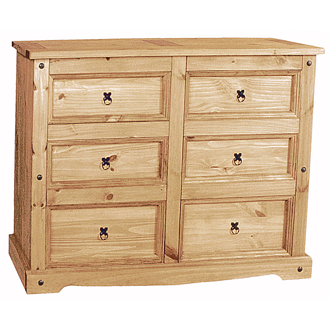 Corona Chest – 6 Drawer Extra Wide