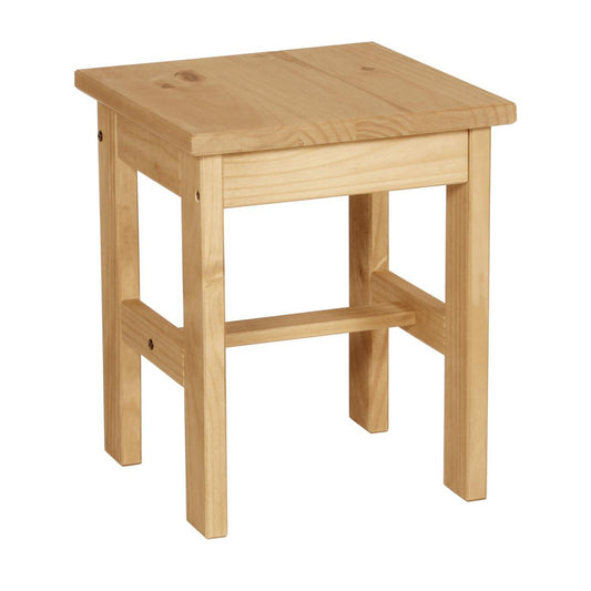 Corona Dressing Table Stool – Distressed Solid Waxed Light Pine