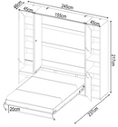 CP-01 Vertical Wall Bed Concept in Grey Matt [EU Double] with Storage Cabinets