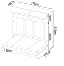 CP-04 Horizontal Wall Bed Concept in White Gloss [EU Double] with Over Bed Unit