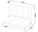 CP-05 Horizontal Wall Bed Concept in White Matt [EU Large Single]