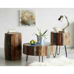 Coastal Drum Side Table