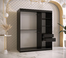 Ramiro II Sliding Door Wardrobe 150cm in Black