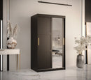 Ramiro II Sliding Door Wardrobe 100cm in Black