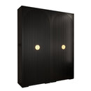 Manhattan I Hinged Door Wardrobe 200cm in Black