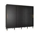 Tromso I Sliding Door Wardrobe 250cm in Black