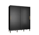 Tromso I Sliding Door Wardrobe 180cm in Black