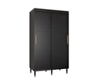 Tromso I Sliding Door Wardrobe 120cm in Black