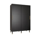 Tromso I Sliding Door Wardrobe 150cm in Black