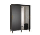 Tromso II Sliding Door Wardrobe 150cm in Black