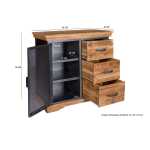 Metropolis Industrial 3 Drawer Sideboard