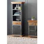 Metropolis Industrial Narrow Bookcase