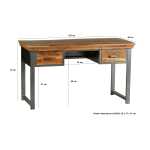 Metropolis Industrial 2 Drawer Writing Desk