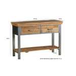 Metropolis Industrial 2 Drawer Console Table