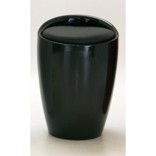 Dawson High Gloss Stool with Storage – Black