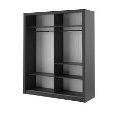 Arti AR-03 Sliding Door Wardrobe 181cm in Black Matt