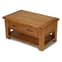 Earls Wooden Coffee Table In Chunky Solid Oak With 1 Drawer