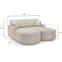 Ernie Fabric 3 Seater Sofa Bed In Beige