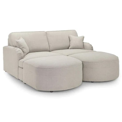 Ernie Fabric 3 Seater Sofa Bed In Beige