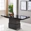 Elgin Extending Glass Top Gloss Coffee To Dining Table In Black