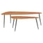 Eltro Set Of 2 Wooden Coffee Tables With Metal Legs In Brown