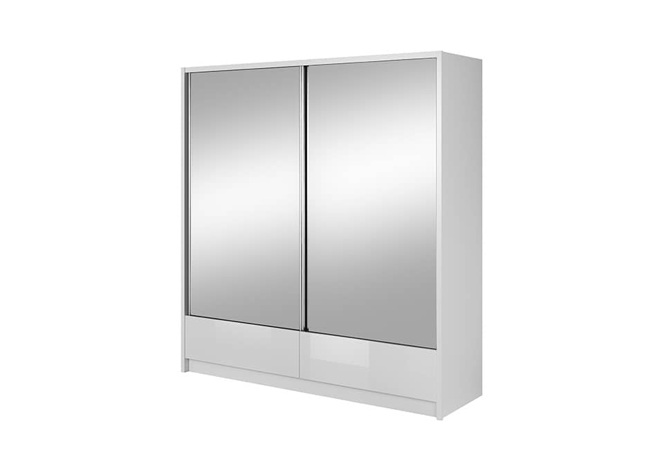 Aria II Sliding Door Wardrobe 204cm in White