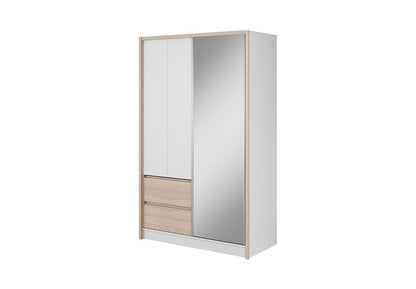Sara Sliding Door Wardrobe 134cm in Oak Sonoma