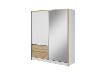Sara Sliding Door Wardrobe 184cm in Oak Artisan