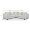 Grazed Large Fabric Corner Sofa In Light Grey