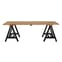 Hampro Wooden Coffee Table With Black Metal Legs In Natural