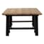 Hampro Wooden Coffee Table With Black Metal Legs In Natural