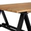 Hampro Wooden Coffee Table With Black Metal Legs In Natural