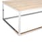 Hampro Wooden Coffee Table With Silver Frame In Natural