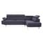 Hannover Fabric Upholstered Corner Sofa In Dark Grey