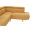 Hannover Fabric Upholstered Corner Sofa In Ochre