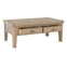 Hants Wooden 2 Drawers Coffee Table In Smoked Oak