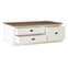 Hardtik Low Wooden Coffee Table In Natural And White