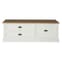 Hardtik Low Wooden Coffee Table In Natural And White