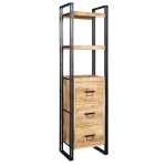 Cosmo Industrial Slim Bookcase