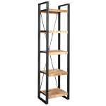 Cosmo Industrial Slim Open Bookcase