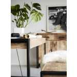 Cosmo Industrial Metal & Wood Dining Table - Medium