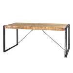 Cosmo Industrial Metal & Wood Dining Table - Medium