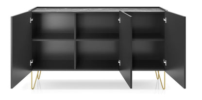 Harmony Sideboard Cabinet 144cm in Black
